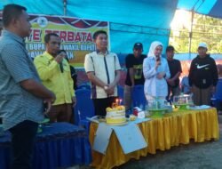Kampanye di Andoolo Barat, Irham Dapat Kado Kue Tar dari H Wahyu Pratama Imran