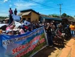 Dukung PT WIN, Ratusan Warga Konsel Turun Jalan