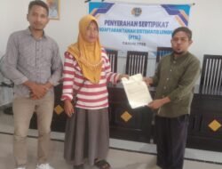 BPN Muna Mulai Bagikan Sertipikat Tanah Elektronik Hasil Kegiatan PTSL 2025
