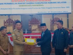 Serahkan KUPA, DPRD Konsel Bakal Bahas Perubahan Anggaran