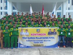 Wabup Resmi Lepas Ratusan Atlit Popda, Konsel Terget Terbaik di Kendari 