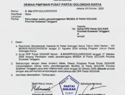 Musda Golkar Sultra Ditunda