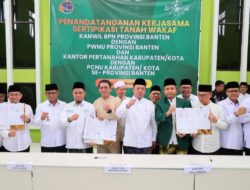 Berikan Kepastian Hukum Atas Aset Umat, Menteri ATR/BPN Serahkan Sertipikat Tanah Wakaf di Kantor MUI Banten