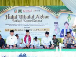 Ribuan Warga Konsel Padati Tablig dan Halal Bihalal Pemkab dan BKMT Konsel