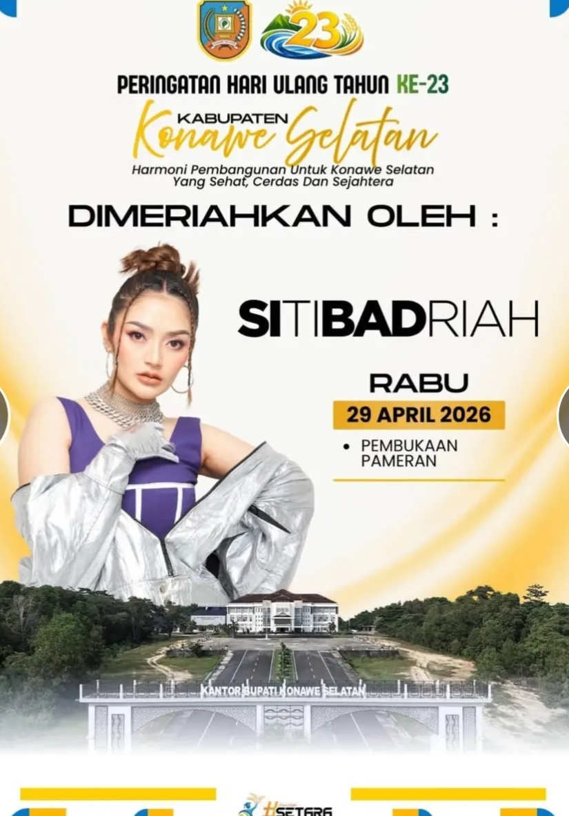 Malam Nanti Pembukaan HUT Konsel ke 23, Siti Badriah Bakal “Bergoyang”