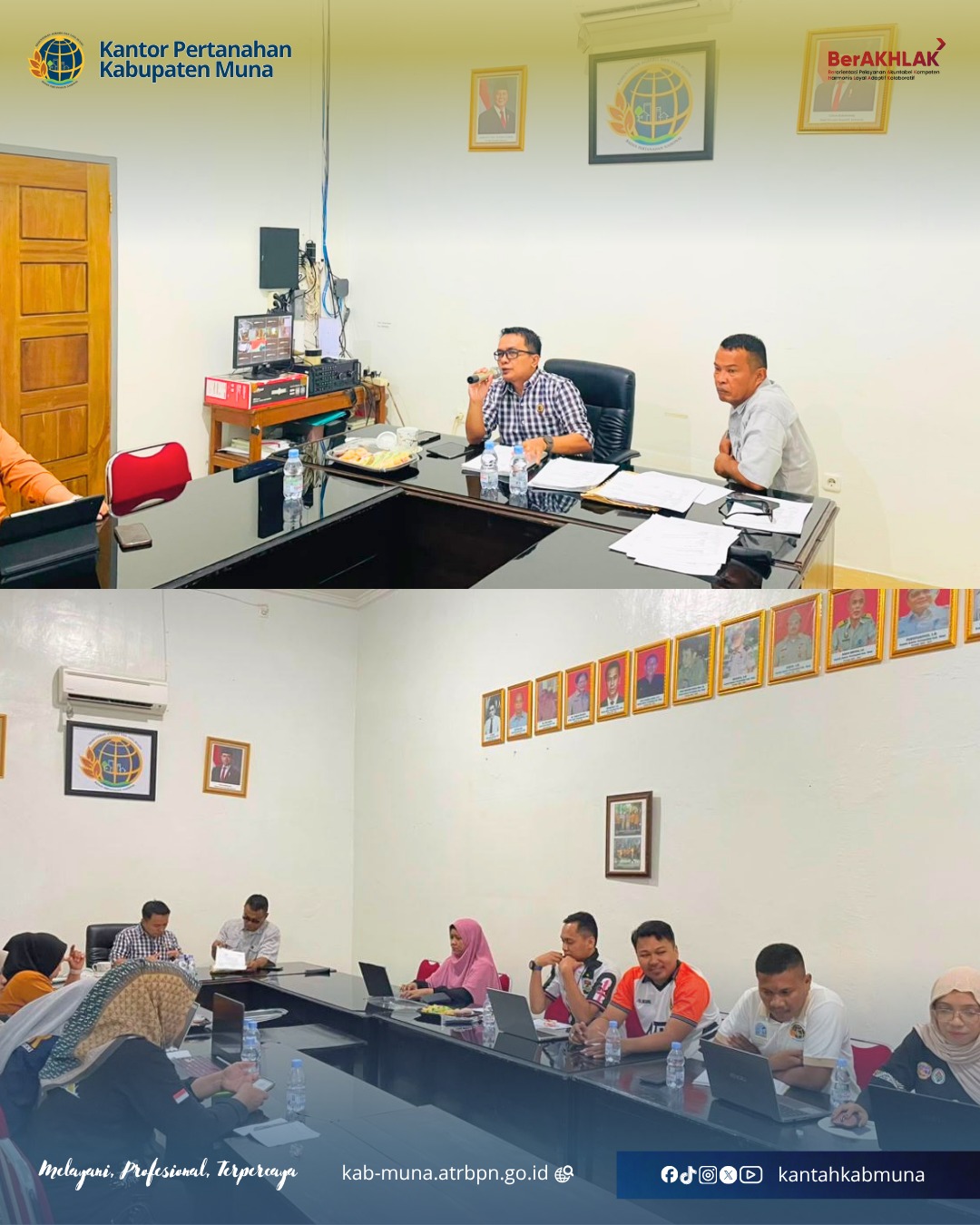 BPN Muna dan Dinas PU Rapat Koordinasi Bahas Aspek Pertanahan Dalam Mendukung Pelaksanaan Proyek Infrastruktur Strategis