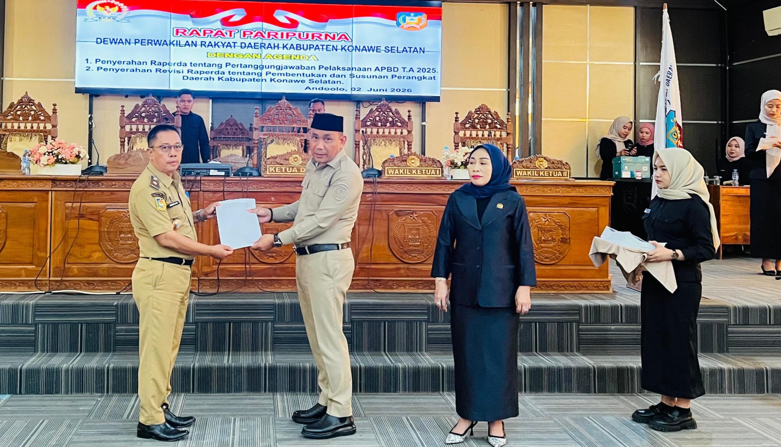 DPRD Gelar Paripurna, Pemda Konsel Kembali Raih WTP