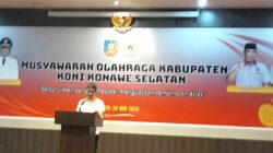 Bupati Konsel Ingatkan KONI Untuk Capai Prestasi dan Prestise di Porprov