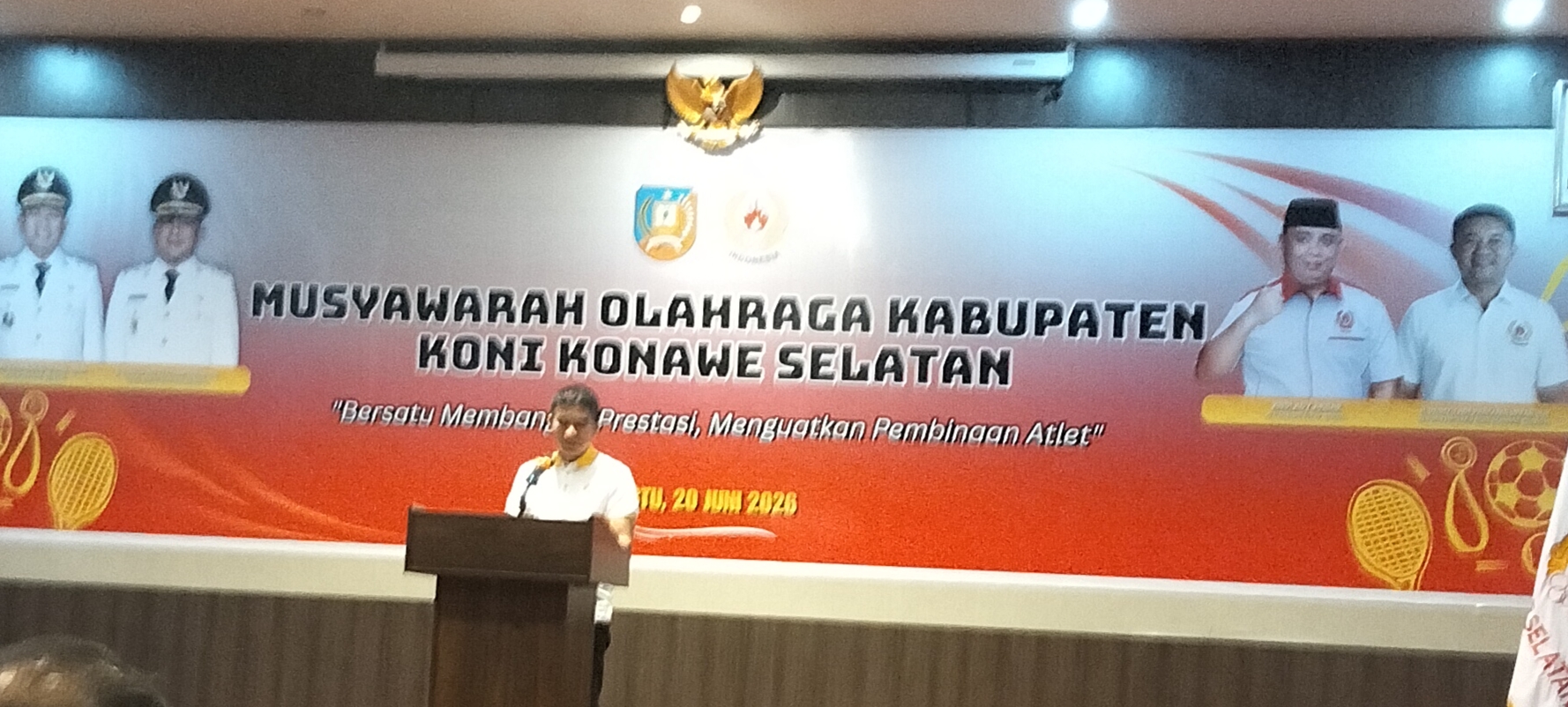 Bupati Konsel Ingatkan KONI Untuk Capai Prestasi dan Prestise di Porprov
