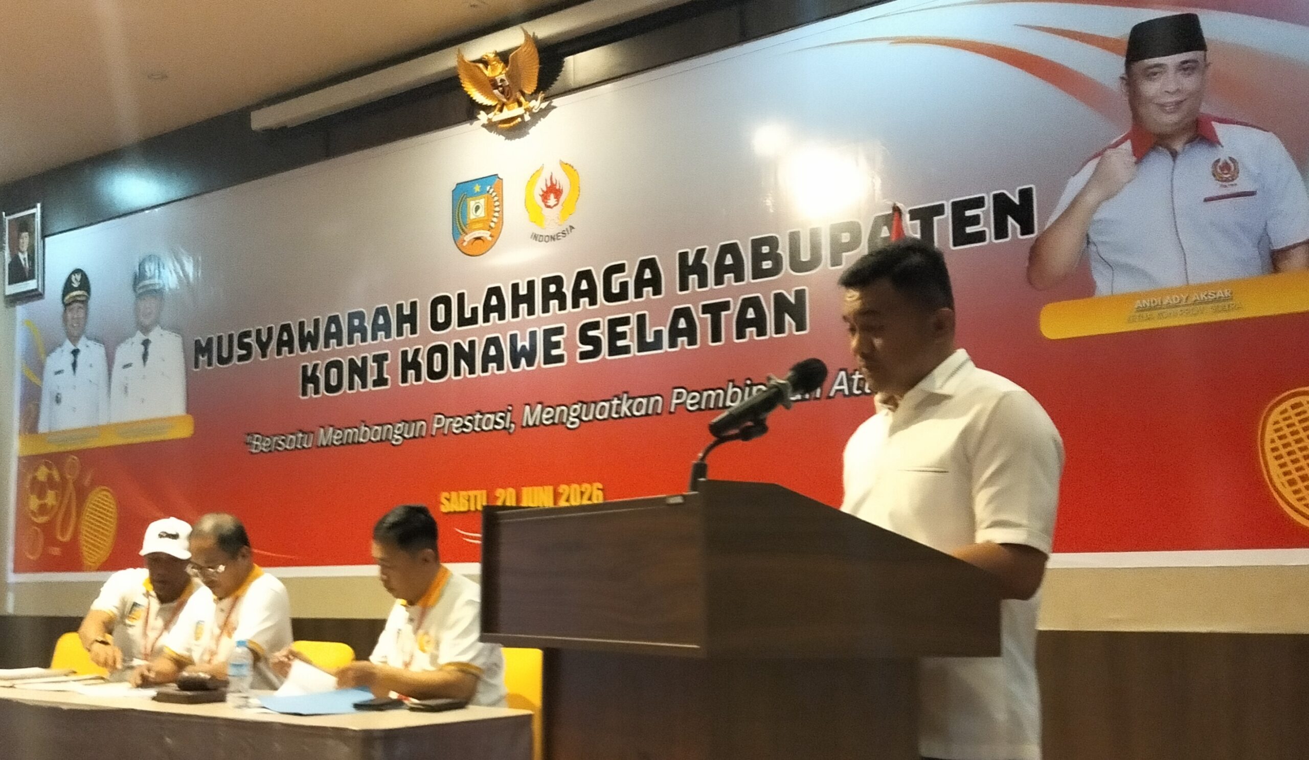 Wahyu Ade Pratama Imran Terpilih Aklamasi Pimpin KONI Konsel