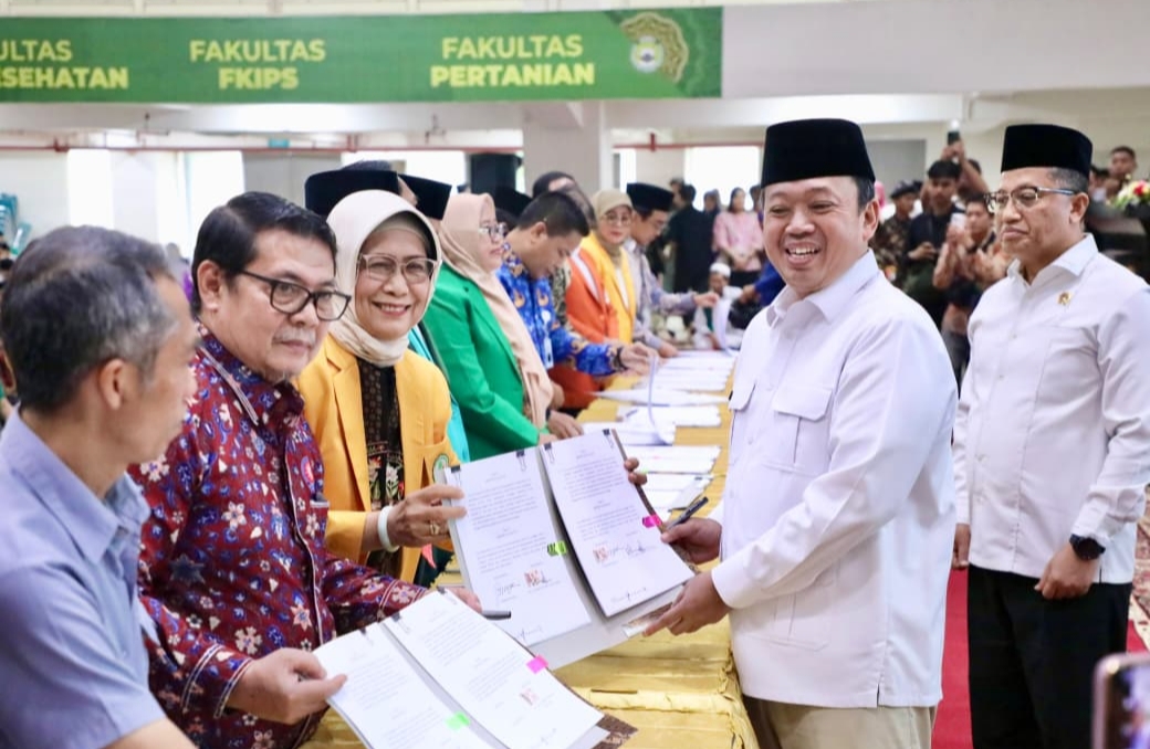 Menteri ATR/BPN dan 28 Kampus Teken MoU, 14 Ribu Sertipikat Tanah Wakaf di Sulsel Ditarget Rampung Tahun Ini