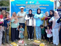 Dinkes Konsel Bersama Ifishdeco Gelar Senam dan Pemeriksaan Kesehatan Gratis