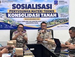 Rencana Konsolidasi Tanah, Kabid Pengendalian Tanah dan Pengembangan Kanwil BPN Sultra Sosialisasi di BPN Muna